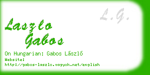 laszlo gabos business card